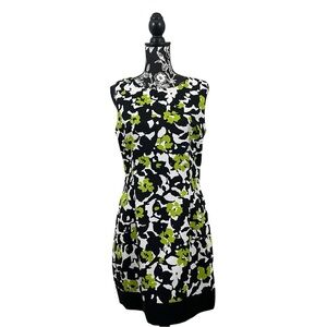 Ronni Nicole Black and Green Floral Mini Dress